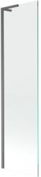 Mexen Next L kádparaván, egyszárnyú, 50 x 150 cm, átlátszó, fegyver szürke, kefével - 895-050-000-03-00-66 (895-050-000-03-00-66)