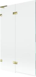 Mexen Lunar L kádparaván 2-szárnyú balos 110 x 150 cm, átlátszó, arany - 897L-110-100-50-00-L (897L-110-100-50-00-L)
