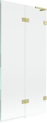 Mexen Lunar L kádparaván 2-szárnyú jobbos 90 x 150 cm, átlátszó, arany szálcsiszolt - 897L-090-100-55-00-P (897L-090-100-55-00-P)