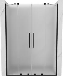 Mexen Velar Duo toló zuhanyajtó 140 cm, deres, fekete - 871-140-000-32-70 (871-140-000-32-70)