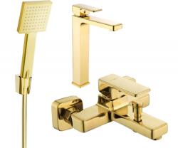 Mexen Cetus R45 fürdőkád szett, arany - 744313R45-50 (744313R45-50)