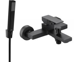 Mexen Uno R77 kádtöltő csaptelep zuhanykészlettel, fekete - 7143R77-70 (7143R77-70)