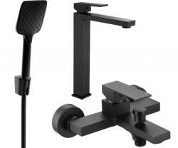 Mexen Uno R62 fürdőkád szett, fekete - 71413R62-70 (71413R62-70)