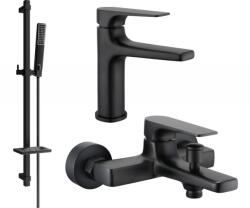 Mexen Lynx DQ72 fürdőkád készlet, fekete - 745903DQ72-70 (745903DQ72-70)