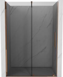Mexen Velar tolóajtós zuhanykabin 160 cm, grafit, rózsaarany - 871-160-000-41-60 (871-160-000-41-60)