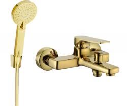 Mexen Lynx R40 kádtöltő csaptelep zuhanyszettel, arany - 74593R40-50 (74593R40-50)