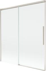 Mexen Rox kétszárnyú, tolható fürdőszobai paraván 150 x 150 cm, átlátszó, kefélt nikkel - 8C9-150-001-97-00 (8C9-150-001-97-00)