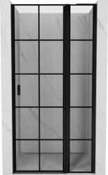 Mexen Mist L Zuhanyajtó jobbra nyíló 110 cm, fekete rács, fekete - 8A4L-110-000-70-77-P (8A4L-110-000-70-77-P)