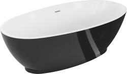 Mexen Bilbao szabadon álló kád 180 x 90 cm, fehér/fekete, fehér túlfolyó - 51311809075-20 (51311809075-20)