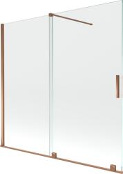 Mexen Velar 2 szárnyú, elhúzható kádparaván 170 x 150 cm, átlátszó, rózsaarany - 896-170-000-01-60 (896-170-000-01-60)