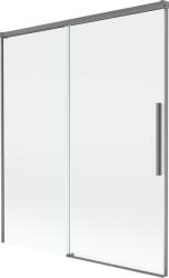 Mexen Rox 2-szárnyas tolóajtós fürdőszobai paraván, 140 x 150 cm, átlátszó, gun metal - 8C9-140-001-95-00 (8C9-140-001-95-00)