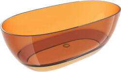 Mexen Pure rozsda szabadon álló átlátszó kád 170 x 80 cm, króm dugó - 58071708006 (58071708006)