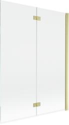Mexen Mist 2-szárnyú jobbos zuhanyfal 130 x 150 cm, átlátszó, arany kefe - 8A9-130-002-55-00-P (8A9-130-002-55-00-P)