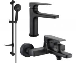 Mexen Lynx DF40 kád csaptelep szett, fekete - 745903DF40-70 (745903DF40-70)