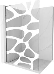 Mexen Kioto L zuhanyfal Walk-in 110 x 200 cm, fehér hullám, szálcsiszolt gun gray - 800-110-103-66-97 (800-110-103-66-97)