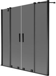 Mexen Velar Duo 2-szárnyú zuhanyfüggöny, 140 x 150 cm, grafit, fekete - 896-140-000-42-70 (896-140-000-42-70)