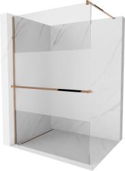 Mexen Kioto+ zuhanyfal polccal Walk-in 80 x 200 cm, átlátszó/deres, rózsaarany - 800-080-121-60-35 (800-080-121-60-35)