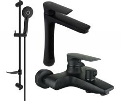 Mexen Axel DF40 fürdőkád készlet, fekete - 73813DF40-70 (73813DF40-70)