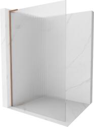 Mexen Kioto L Walk-in zuhanyfal 120 x 200 cm, csíkos, selyemfényű réz - 800-120-103-65-09 (800-120-103-65-09)