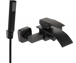 Mexen Aries R77 kád csaptelep zuhanyszettel, fekete - 74483R77-70 (74483R77-70)