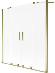 Mexen Velar Duo kádparaván 2-szárnyú toló 140 x 150 cm, zúzmarás, arany - 896-140-000-32-50 (896-140-000-32-50)