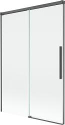 Mexen Rox 2-szárnyú tolófürdőparaván 120 x 150 cm, átlátszó, gun gray kefe - 8C9-120-001-66-00 (8C9-120-001-66-00)