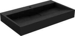 Mexen Ava konglomerátum pultra szerelhető mosdó 1/O 80 x 46 cm, fekete - 23018071 (23018071)