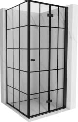 Mexen Mist-F összecsukható zuhanykabin jobb oldali 70 x 70 cm, fekete rács, fekete - 8A6T-070-070-70-77-P (8A6T-070-070-70-77-P)
