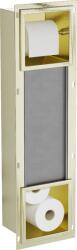 Mexen X-Wall-BP WC-papírtartó magazinnal, arany szálcsiszolt - 1954 (1954)
