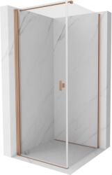 Mexen Mist-B zuhanykabin kifelé nyíló 85 x 85 cm, átlátszó, csiszolt réz - 8A2T-085-085-65-00 (8A2T-085-085-65-00)