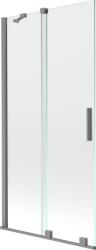 Mexen Velar 2-részes toló zuhanyfal 90 x 150 cm, átlátszó, gun metal - 896-090-000-01-95 (896-090-000-01-95)