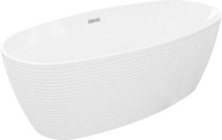 Mexen Lira szabadon álló kád minta 170 x 80 cm, fehér, krómozott túlfolyó - 52831708000-01 (52831708000-01)