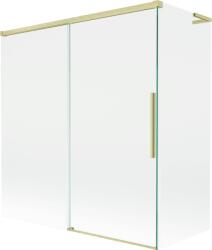 Mexen Rox L kétszárnyú zuhanyfal, tolóajtós 150 + 70 x 150 cm, átlátszó, arany szálcsiszolt - 8C9L-150-070-55-00 (8C9L-150-070-55-00)