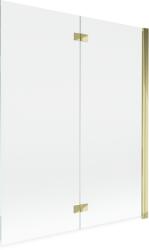 Mexen Mist 2 szárnyas zuhanyfal jobbos 140 x 150 cm, átlátszó, arany - 8A9-140-002-50-00-P (8A9-140-002-50-00-P)