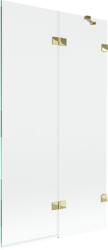 Mexen Lunar kádparaván 2-szárnyú jobb 100 x 150 cm, átlátszó, arany - 897-100-100-50-00-P (897-100-100-50-00-P)