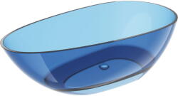 Mexen Glass denim szabadon álló átlátszó fürdőkád 170 x 85 cm, krómozott lefolyó - 58061708507 (58061708507)