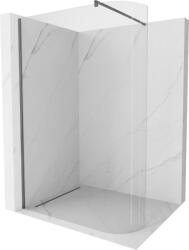 Mexen Kioto-R Lekerekített walk-in zuhanyfal 140 x 200 cm, átlátszó 8 mm, gun metal - 800-140-101-95-06 (800-140-101-95-06)