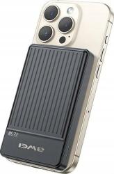 Awei P33K Vésztöltő Usb+Type-C Aljzat 10000 mAh, Pd Gyorstöltő, Fekete (AWE000195) (AWE000195)