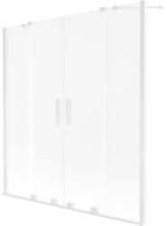 Mexen Velar Duo kétszárnyú, toló kádparaván 140 x 150 cm, zúzmarás, fehér - 896-140-000-32-20 (896-140-000-32-20)