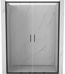 Mexen Exo dupla tolóajtós zuhanyajtó 130 cm, átlátszó, fekete - 8152-130-000-70-00 (8152-130-000-70-00)