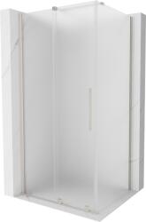 Mexen Velar tolóajtós zuhanykabin 90 x 85 cm, zúzmarás, kefélt nikkel - 871-090-085-31-97 (871-090-085-31-97)