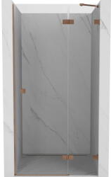 Mexen Lunar jobbos zuhanyajtó 100 cm, átlátszó, csiszolt réz - 834-100-000-65-00-P (834-100-000-65-00-P)