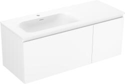 Mexen Orio 120 cm-es fürdőszobaszekrény balos Vela mosdóval, 1S, 1D, fehér matt - 91A13-12047-3-BBFF01-W23L01 (91A13-12047-3-BBFF01-W23L01)