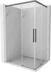 Mexen Rox Duo tolóajtós zuhanykabin 85 x 80 cm, átlátszó, gun metal - 8C2D-085-080-95-00 (8C2D-085-080-95-00)