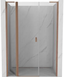 Mexen Mist L nyíló zuhanyajtó 155 cm, átlátszó, csiszolt réz - 8A4L-155-001-65-00 (8A4L-155-001-65-00)