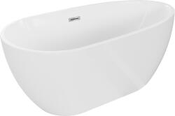Mexen Eos szabadon álló kád 150 x 75 cm, fehér, króm túlfolyó - 52471507500-01 (52471507500-01)