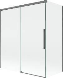 Mexen Rox kádparaván 2-szárnyú tolóajtós 140 + 70 x 150 cm, átlátszó, gun metal - 8C9-140-070-95-00 (8C9-140-070-95-00)