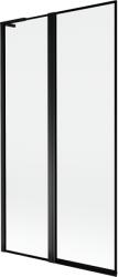 Mexen Mist L balra nyíló 2 szárnyas fürdőszobai paraván 100 x 150 cm, fekete keret, fekete - 8A9L-100-011-70-70-L (8A9L-100-011-70-70-L)