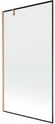 Mexen Next 1-szárnyú fürdőkádparaván 100 x 150 cm, fekete keret, kefe bronz - 895-100-000-00-70-65 (895-100-000-00-70-65)