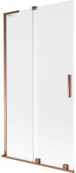 Mexen Velar L kétszárnyú elhúzható fürdőszobai paraván 100 x 150 cm, dér, rózsaszín arany - 896-100-003-31-60 (896-100-003-31-60)